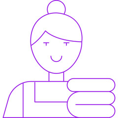 Maid icon single vector illustration