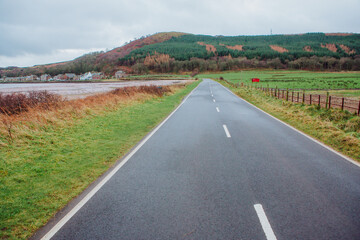 Kilchattan Bay beach, south of the Isle of Bute, Scotland during Scottish Winter