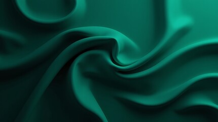 Obraz premium Black dark teal jade emerald sea aventurine green abstract background. Silk satin fabric. Glitter shimmer. Color gradient. Line stripe wave shadow. Drapery curtain. Luxury elegant subtle. Blank design