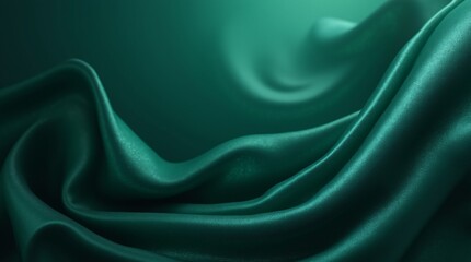 Fototapeta premium Black dark teal jade emerald sea aventurine green abstract background. Silk satin fabric. Glitter shimmer. Color gradient. Line stripe wave shadow. Drapery curtain. Luxury elegant subtle. Blank design