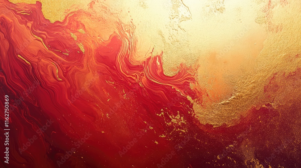 Poster abstract red and gold gradient background with subtle grain texture, evoking warmth and luxury