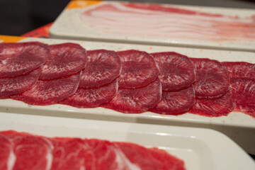 Fresh beef cut for hot pot