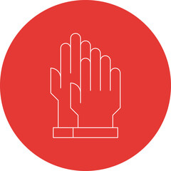 Gloves icon single vector illustration