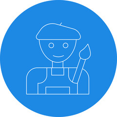 Painter icon single vector illustration