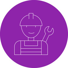 Plumber icon single vector illustration
