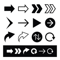 A modern collections of arrow icons, perfect for navigation, infographics, UI UX design, web, and app interfaces. Vector format with a clean and flexible style.