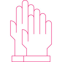Gloves icon single vector illustration