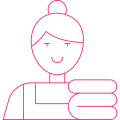 Maid icon single vector illustration