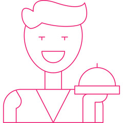 Waiter icon single vector illustration