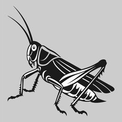 grasshopper silhouette vector design art and illustration