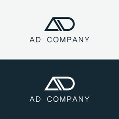 Naklejka premium Modern Letter AD logo design vector. Initial letter AD logo vector design templates. Initial Letter AD Design. AD Logo Design. Creative and Modern logo 