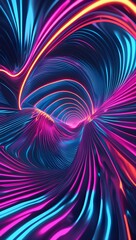Obraz premium Neon Ripple Mirage Abstract Background