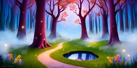 Magical Jungle – Enchanted Forest with Mystical Glow and Fantasy Elements

