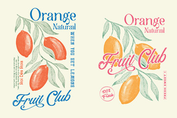 Orange graphic print design, summer fruit design , vintage grunge food fashion orange art, typography slogan text print design, California Malibu, fruit print graphics for t-shirt Design © MdAlImran