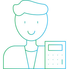 Accountant icon single vector illustration