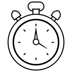 Obraz premium Elegant Exam Timer in Line Art Style