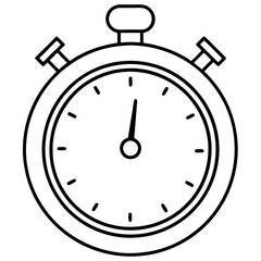 Elegant Exam Timer in Line Art Style