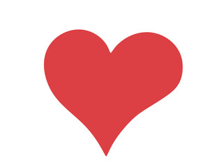 Red heart. Love, romantic and valentines design element. Isolated vector image
