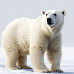 Fototapeta premium white polar bear on a white background