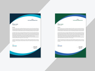 simple business letterhead design set of two.