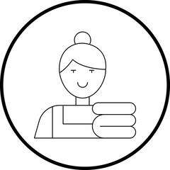Maid icon single vector illustration