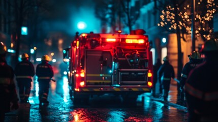 Urban Night Scene with Action and Dim Light