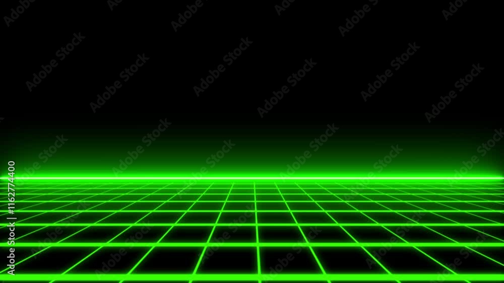 Poster sci-fi background futuristic with laser grid landscape. abstract sci-fi grid or wire frame net foota