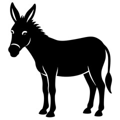 Donkey Silhouette vector silhouette