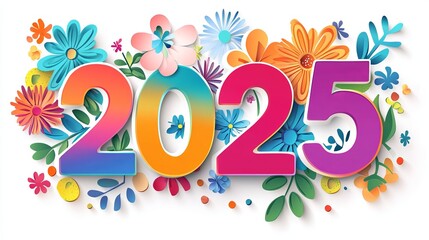 Creative Abstract Happy New Year 2025 Background