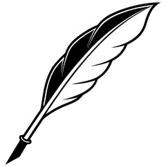 Elegant Writing Quill Line Art Design