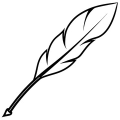 Elegant Writing Quill Line Art Design