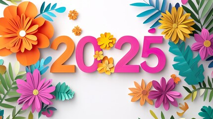Creative Abstract Happy New Year 2025 Background