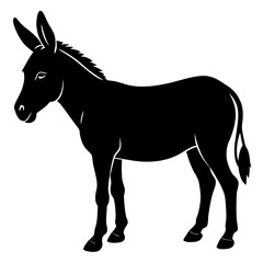 Donkey Silhouette vector silhouette