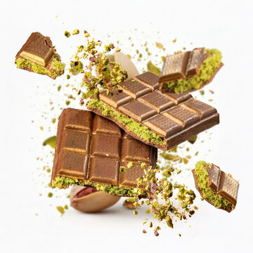 Tasty pistachio chocolate bars