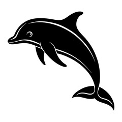 Fototapeta premium Dolphin Silhouette vector silhouette