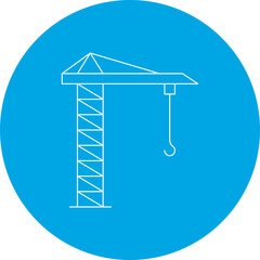 Crane Tower icon single vector illustration