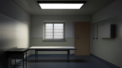 Fototapeta premium Modern High Contrast Room with Soft Lighting