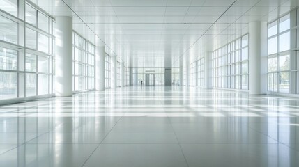 Fototapeta premium Spacious Urban Environment with Clean Light Background