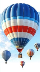 Obraz premium Sky Festival. Colorful hot air balloons floating sky adventure festiva