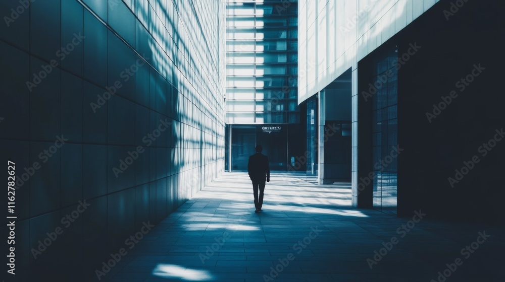 Poster urban distancing practices in clean light spaces