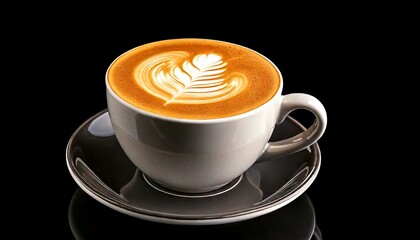 Cup Of Coffee in front of a black background