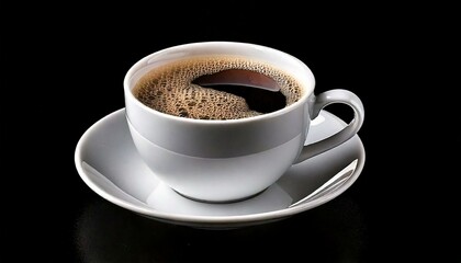 Cup Of Coffee in front of a black background