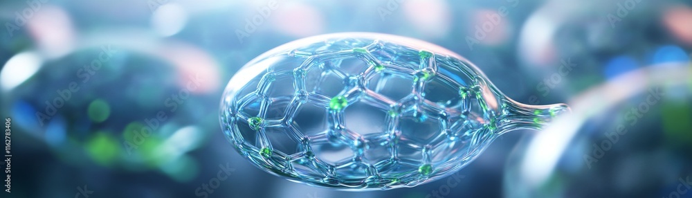 Poster a close-up view of intricate cell structures showcasing vibrant colors and patterns, symbolizing lif