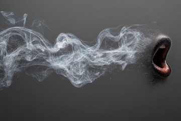 A close-up view of smoke gracefully drifting from an ornate object, creating a captivating mood and atmosphere.