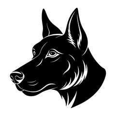 Dog Head Silhouette vector silhouette