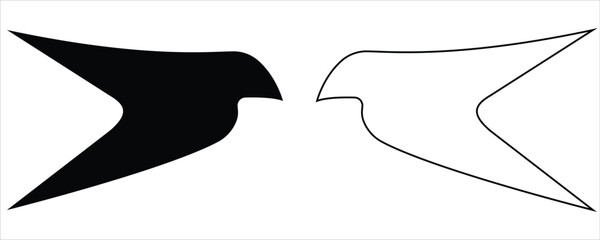 Flying duck migration logo design vector.wild duck logo design.