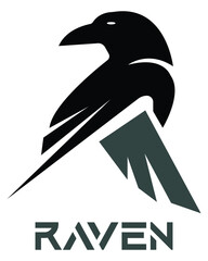 Art & IlluRAVEN LOGO DESIGN, BIRD, IMAGE, BLACK, COMMON, INSPIRATIONtration