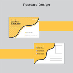 Professional Business Postcard Design Vector