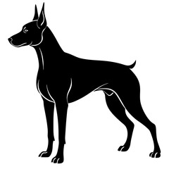 Doberman Silhouette vector silhouette