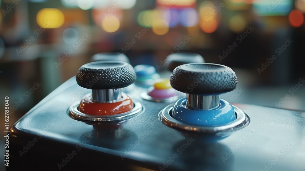 Poster retro video game nostalgia satisfying click of buttons